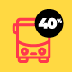Up to 40% on your first trip 