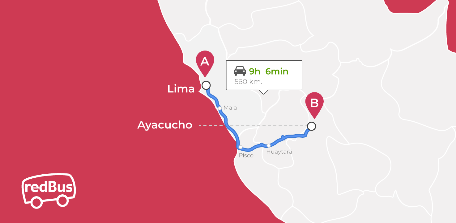 ¿Cuántas horas de viaje es de Lima a Ayacucho?