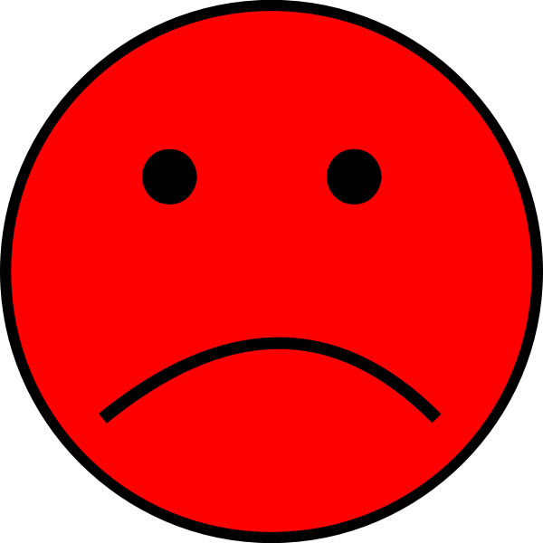 red sad smiley faces