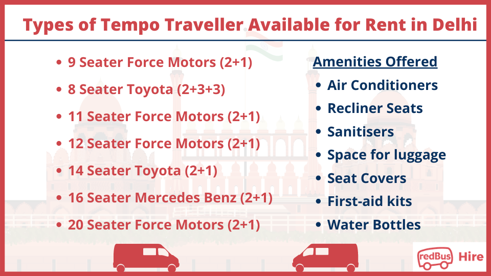15 seater tempo traveller on rent in delhi