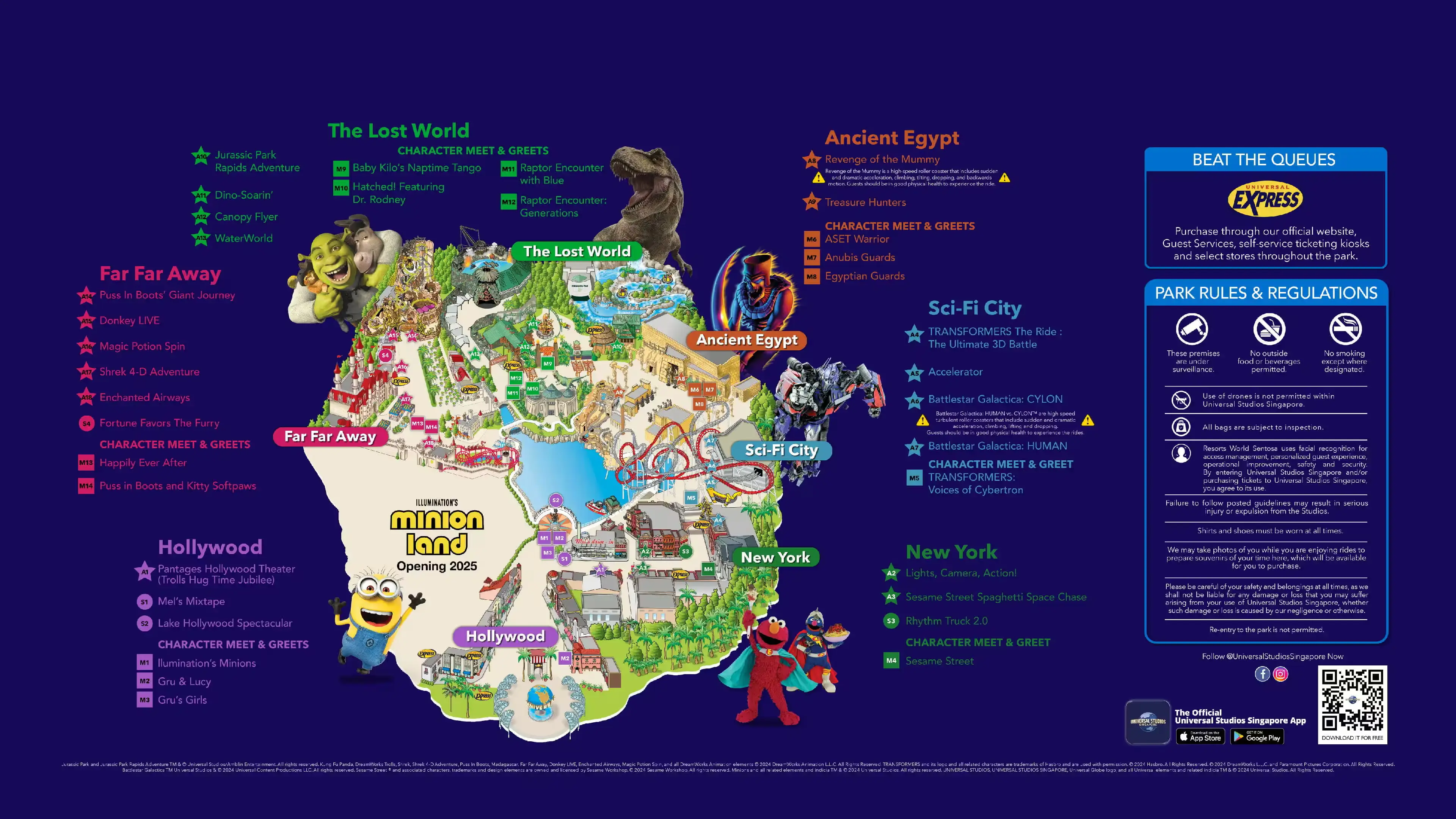 Universal Studios Singapore Map