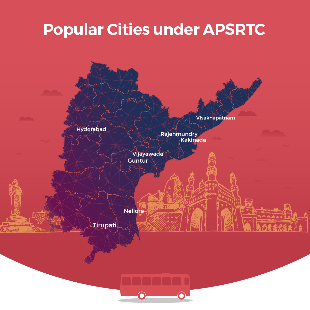 apsrtc buses - popular cities covered
