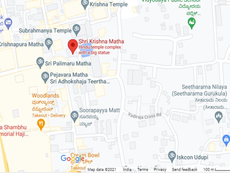 Sri Udupi Krishna Temple location
