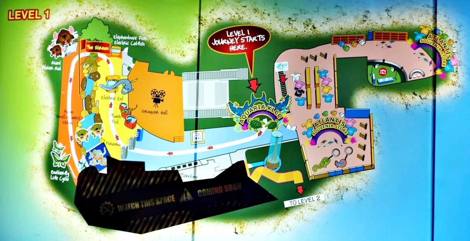 Aquaria KLCC Level 1 Map