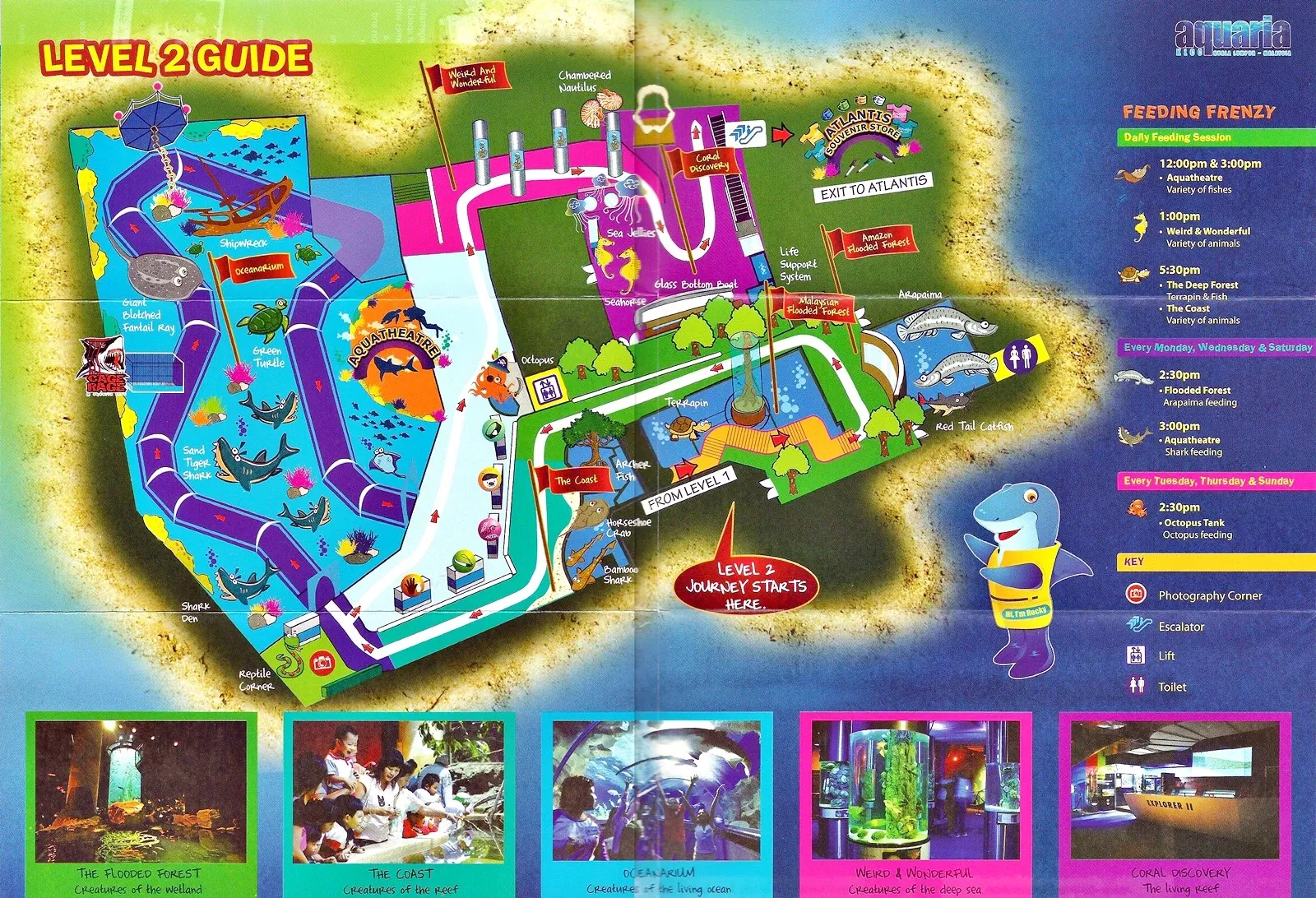 Level 2 Aquaria KLCC Map