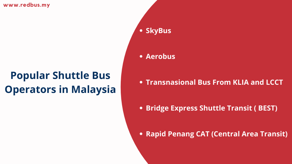 Popular Shuttle Bus Operators in Malaysia