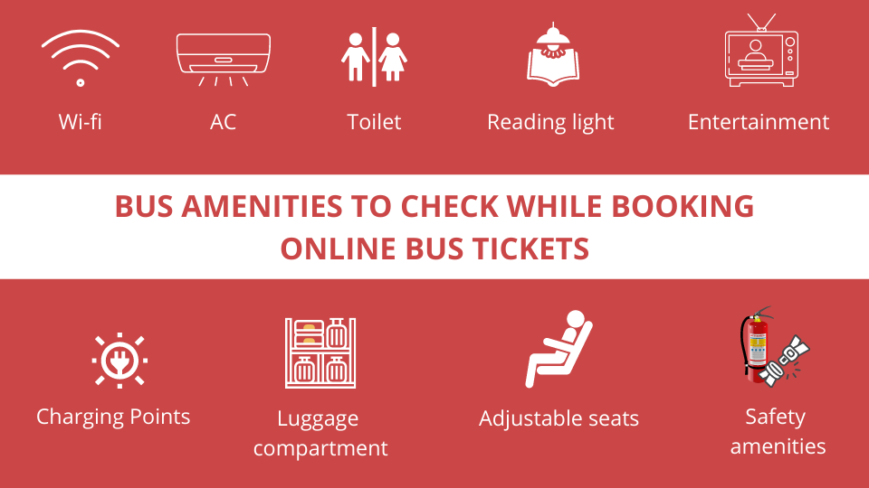 bus amenities to check while booking online bus tickets