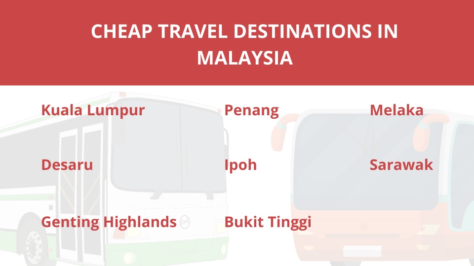cheap travel destinations in Malaysia to explore by booking buses online